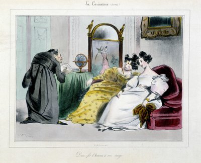 Karikatura hrbatého kněze: „“Bůh stvořil člověka ke svému obrazu““ od Unknown artist