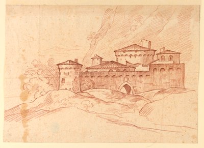 Hrad v horách od Unknown artist