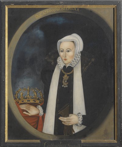 Catherine Stenbock, reine de Suede - Portrét Catherine Stenbock (1535-1621), královny Švédska, Anonym. Olej na plátně. Rozměr: 100 x 80 cm. Národní muzeum Stockholm od Unknown artist