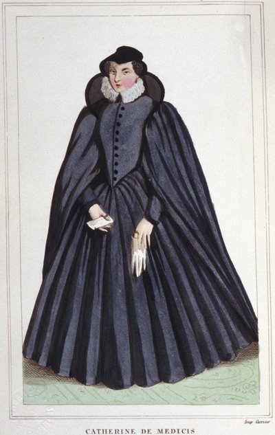 Kateřina de Medici (Caterina de Medici) (1519-1589). Francouzská královna. od Unknown artist