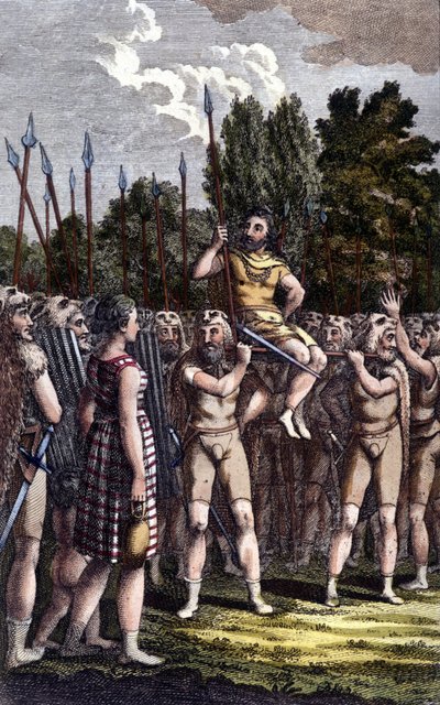 keltský obřad. 19. století rytina. od Unknown artist