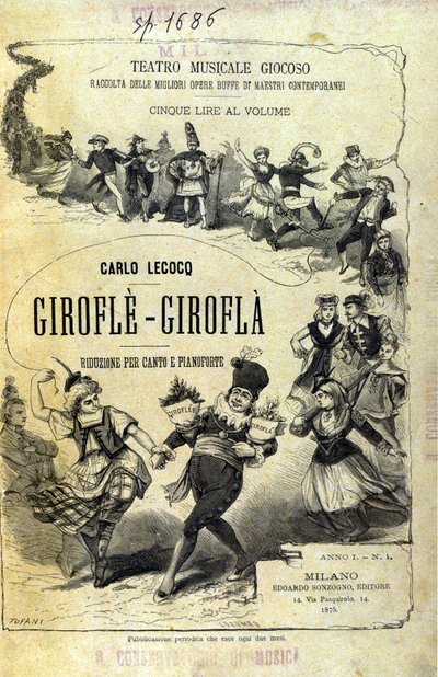 Charles Lecocq ""Giroflè - Girofla"". Přebal na noty. od Unknown artist