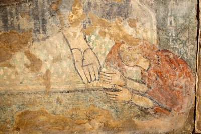 Kristus žehná s Magdalenou u nohou, detail od Unknown artist