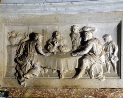 Kristus a emauzští poutníci. Oltářní obraz kostela Trets. od Unknown artist
