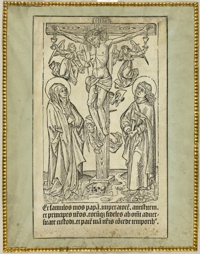 Kristus na kříži s anděly od Unknown artist