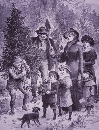 Prodejce vánočních stromků (rytina) od Unknown artist