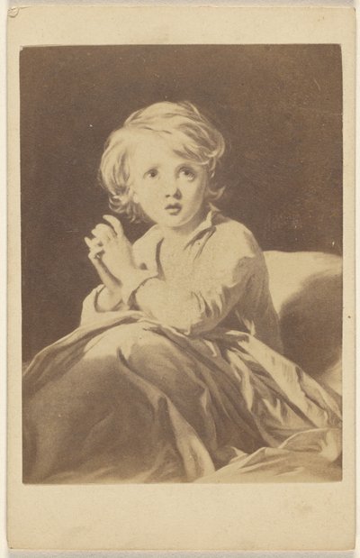 [kopie obrazu zobrazujícího dítě modlící se v posteli] od Unknown artist