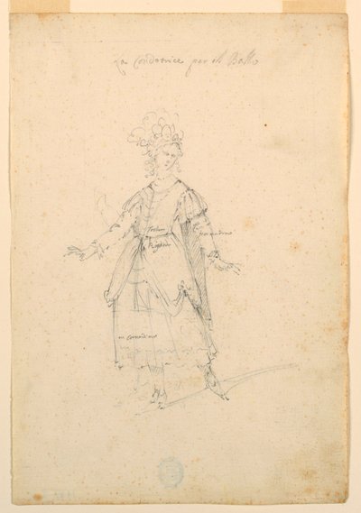 Kostýmní návrh: Zpěvačka pro balet od Unknown artist