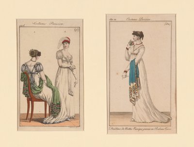 "Costume Parisien" Módní desky z časopisu Journal des Dames et Des Modes a Costume Parisien (Časopis pro dámy a módu) od Unknown artist