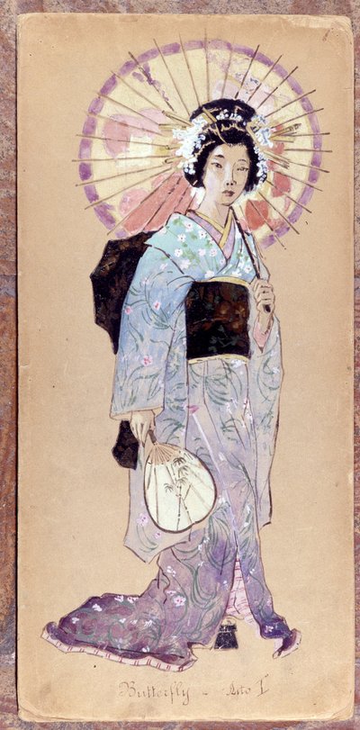 Kostým Madame Butterfly pro první dějství opery Madame Butterfly Giacoma Pucciniho z roku 1904.Sbírka Museo della Scala v Miláně. od Unknown artist