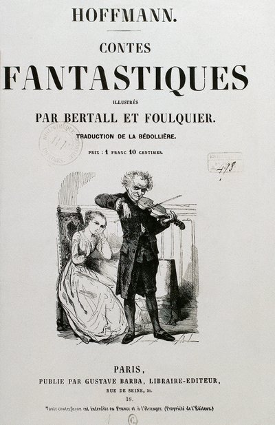 Radní Krespel (Rat Krespel), obálka „Les contes Fantastiques“ od Ernsta Theodora Amadea Hoffmanna od Unknown artist