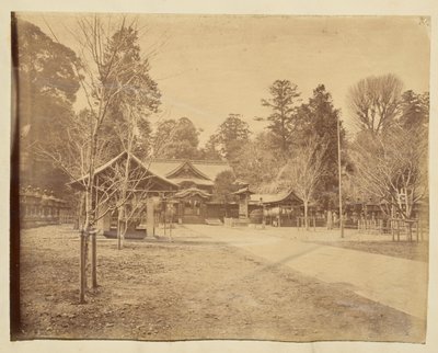 [Nádvoří neznámého japonského chrámu] od Unknown artist