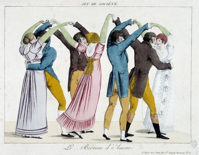 Taneční hnutí zvané „Kolébka lásky“, počátek 19. století od Unknown artist