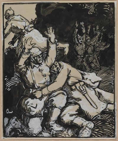 V zákopu se němečtí vojáci vzdávají od Unknown artist