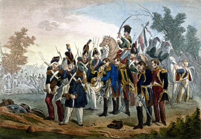 Smrt maršála Lannese v Esslingu dne 28. května 1809, rytina 19. století od Unknown artist
