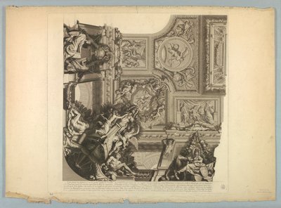 Dekorace od Lebruna a Mignarda na paláci ve Versailles od Unknown artist