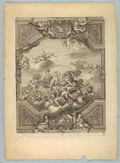 Dekorace od Lebruna a Mignarda na paláci ve Versailles od Unknown artist