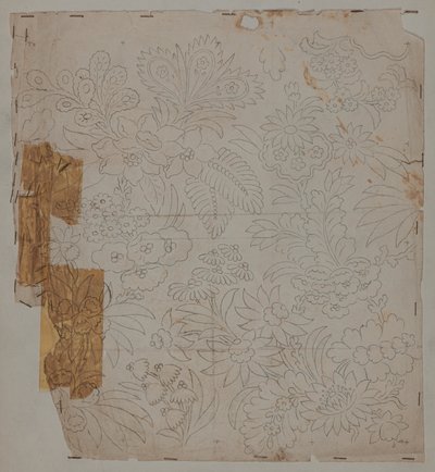 Kresba návrhu, konec 18. století od Unknown artist