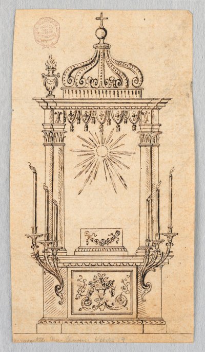 Design pro Baldacchino pro výstavu hostitele od Unknown artist