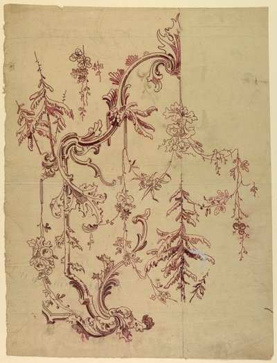 Design pro tkanou nebo potištěnou látku nebo tapetu od Unknown artist