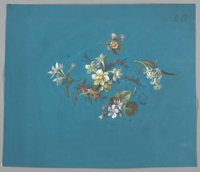 Design pro tapety a textil, květiny od Unknown artist
