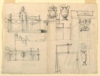 Návrhy váz a architektury od Unknown artist