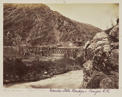 Mosty Ďábelské brány. Pacifická železnice od Unknown artist