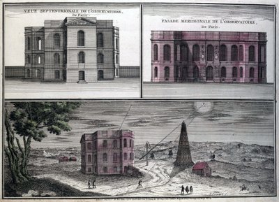 Různé pohledy na astronomickou observatoř v Paříži v roce 1700. od Unknown artist