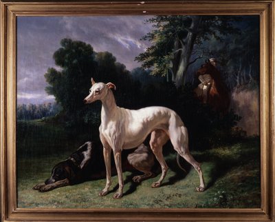 Psi (Levary) - Malba, Olej na plátně od Unknown artist
