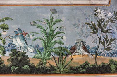 Holubice a květiny, detail 3743687 (freska) od Unknown artist