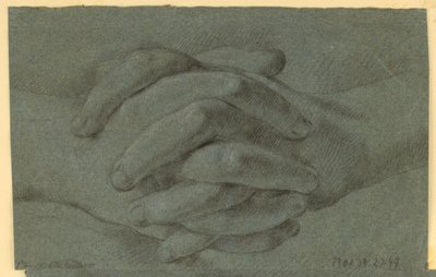 Kresba: Studie sepjatých rukou od Unknown artist