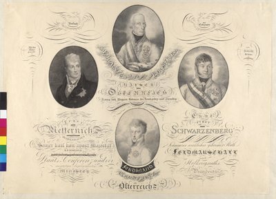 Císař František I. a další od Unknown artist