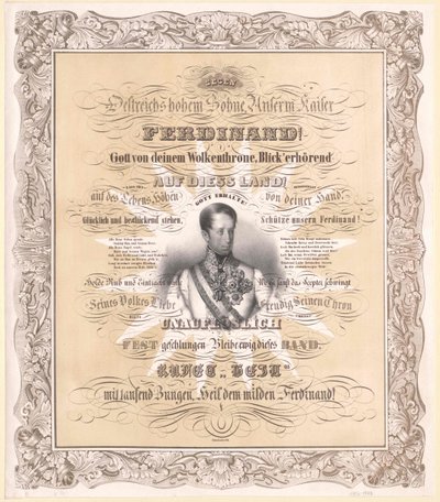 Rakouský císař Ferdinand I. (tisk) od Unknown artist