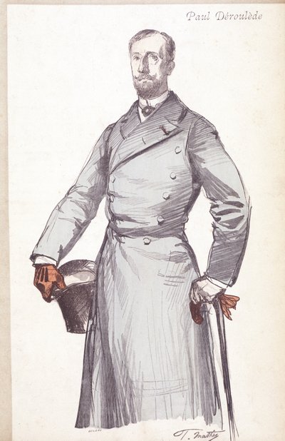 Rytina Paula Derouledeho (1846-1914), francouzského spisovatele a politika, zakladatele Boulangisme, který založil Ligu vlastenců. od Unknown artist