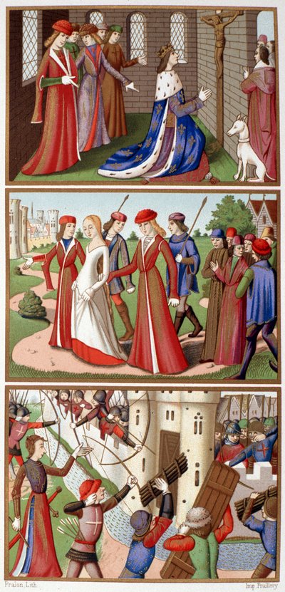 Epizody historie Karla VII. a Johanky z Arku (Fac simile des miniatures des vigiles du King Charles VII) - v „“ Jeanne d