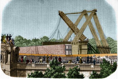 Vztyčení obelisku Louqsor (Luxor) na Place de la Concorde. Paříž, 25. října 1836. od Unknown artist