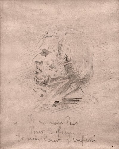 Eugene Delacroix. (kresba, cca 1850) od Unknown artist