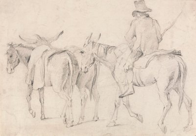 Farmář s mezky od Unknown artist