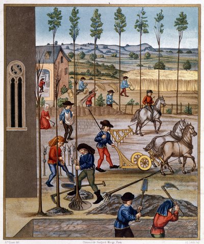 Práce v terénu - Miniatura od Unknown artist