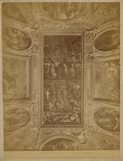 Florencie - Palazzo Vecchio. Sál Klementa VII., korunovace císaře Karla V. od Unknown artist