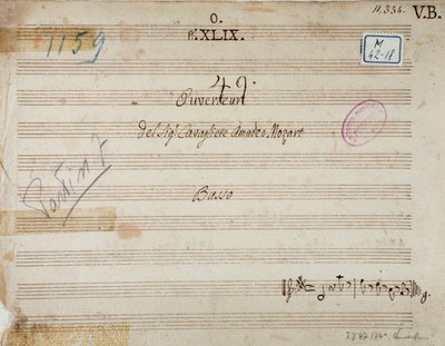 První stránka Mithridate, King of Pont, opera od Mozarta (1770) od Unknown artist
