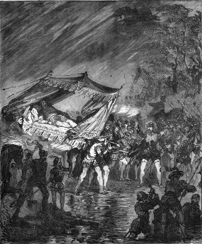 Let Karla V. (1500-1558) do Inspruck v Německu (1552) od Unknown artist