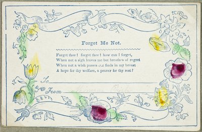 Forget Me Not (valentýnka) od Unknown artist
