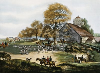 Lov na lišku v Surrey, Velká Británie od Unknown artist
