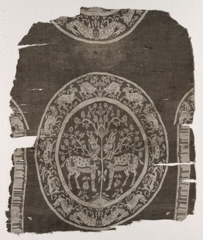 Fragment krytu hrobky od Unknown artist