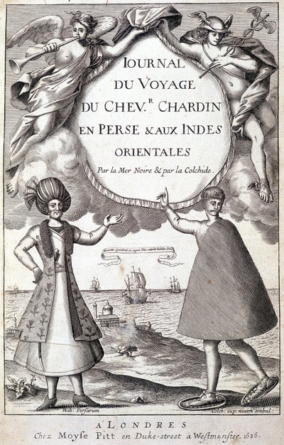 Frontispice of “” Deník z cesty rytíře Chardina, Persie a východní Indie, u Černého moře a Colchide””” od Unknown artist