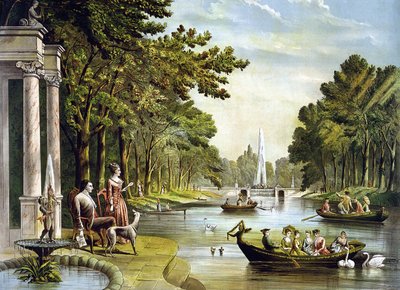 Generál La Fayette (Lafayette) (1757 - 1834) ve svém letním sídle. od Unknown artist
