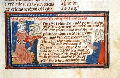 Geometer race - Illuminure of Middle Ages (ref.418 od Unknown artist