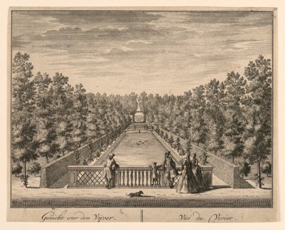 Pohled přes rybník; Vue du Vivier od Unknown artist