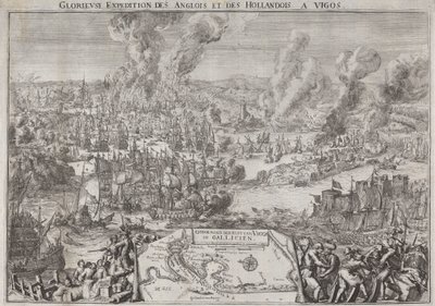 Slavná expedice Angličanů a Holanďanů do Vigos (vítězství admirála Rooka u Viga, 12. října 1702) od Unknown artist